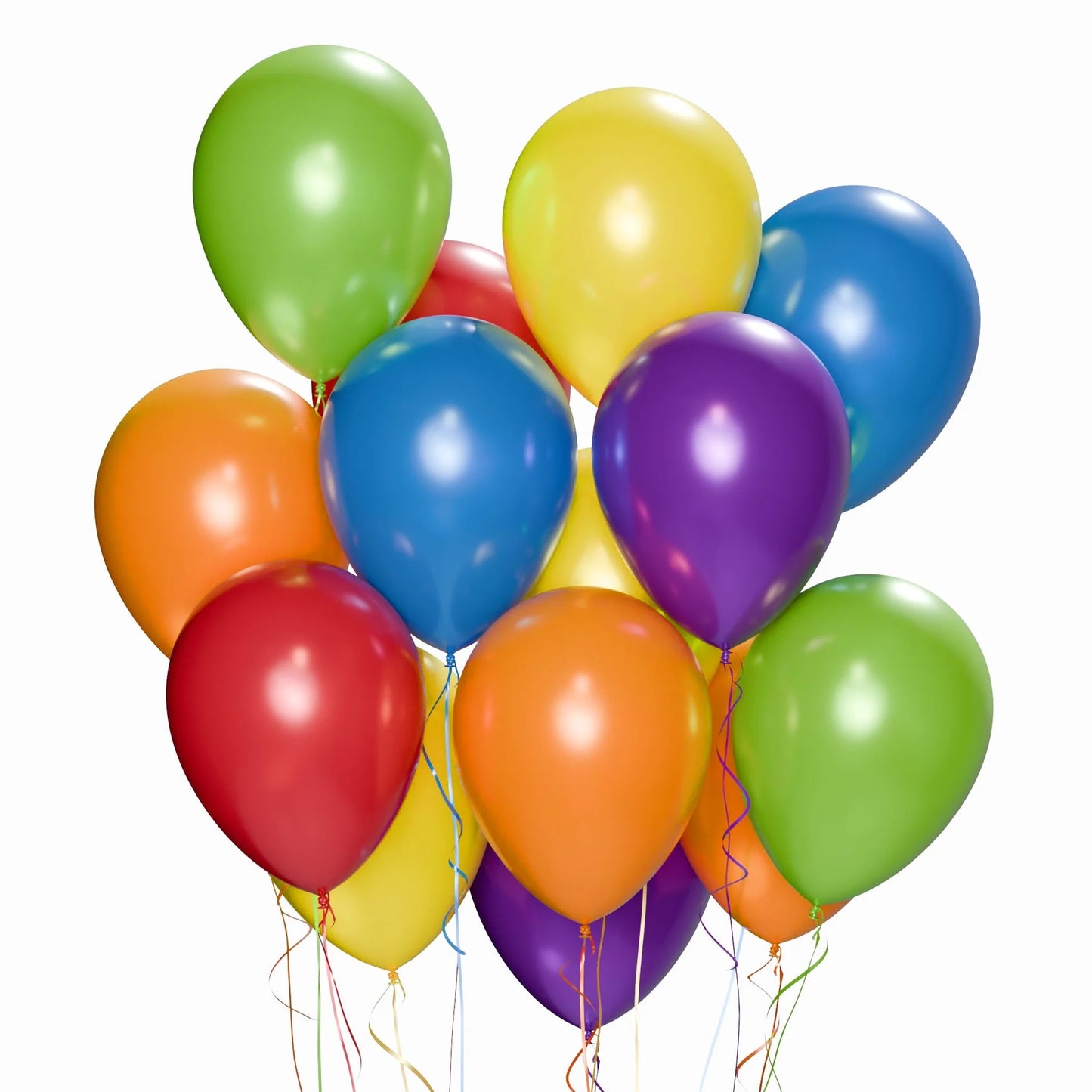 12 Rainbow Latex Balloons 12 Inches