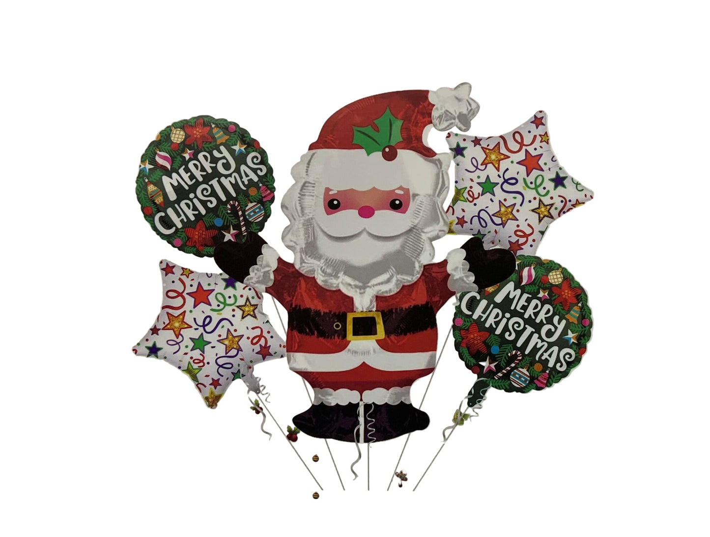 5pcs Christmas Santa Foil Balloon Set