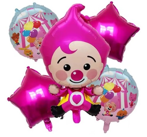 Balloons Bouquet Payaso Plim Plim Rosado