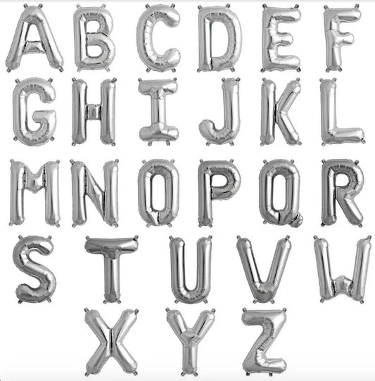 34in Silver Foil Letter Balloon