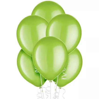 12-Pack Lime Green 12in Latex Balloons