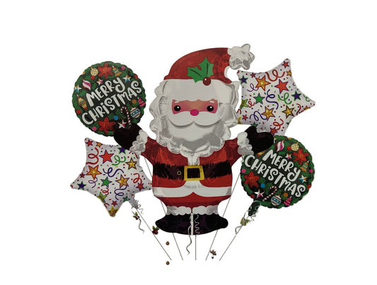 5pcs Christmas Santa Foil Balloon Set