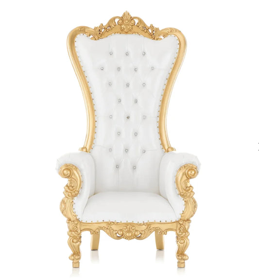 Gold and White Throne Rental