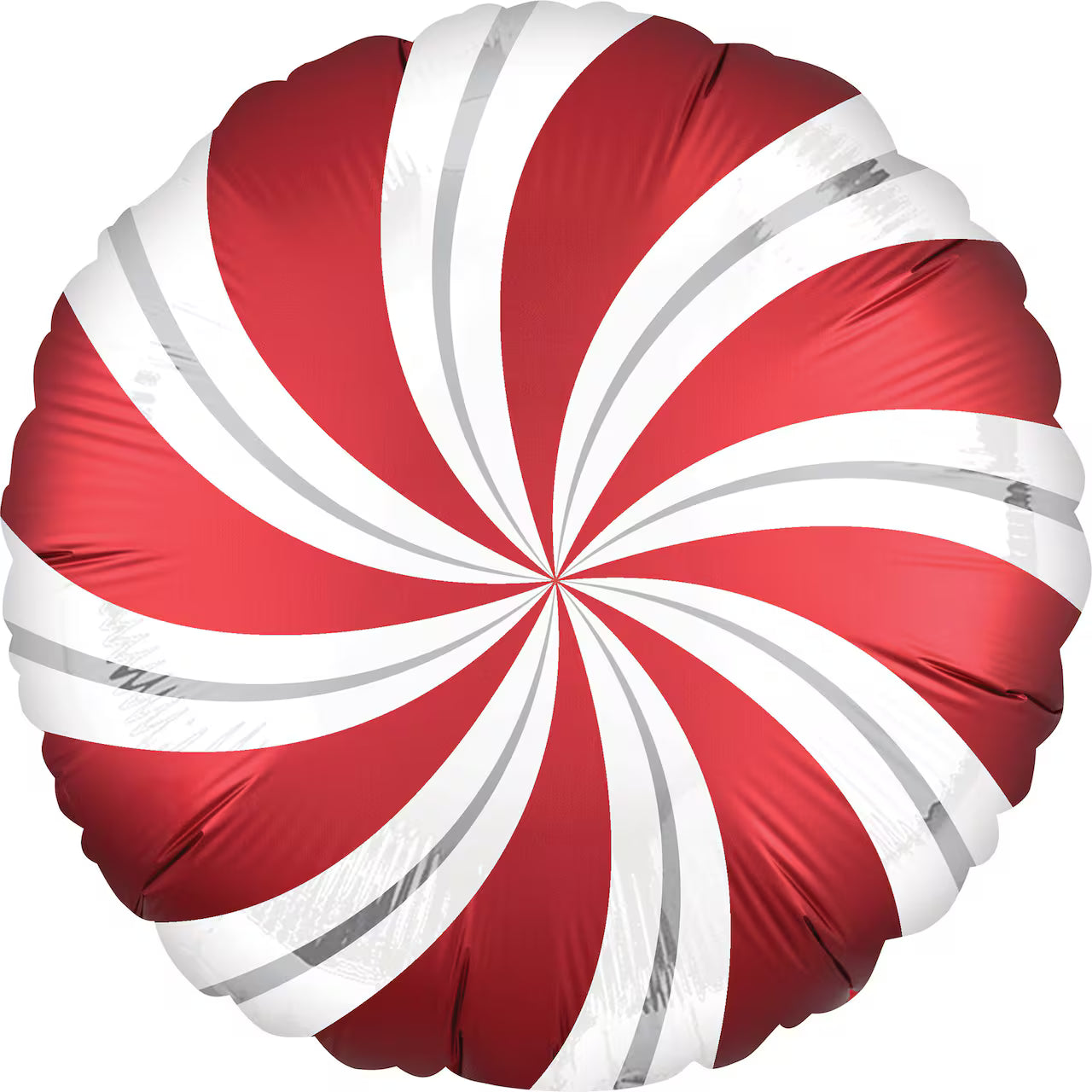 18" Peppermint Christmas Balloon Red