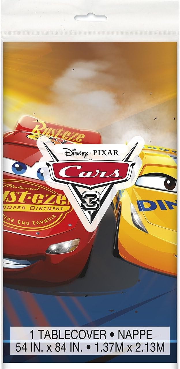 Disney Cars 3 Rectangular Plastic Table Cover