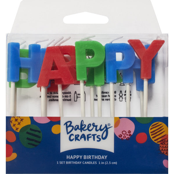 Colorful "Happy Birthday" Specialty Letter Candles