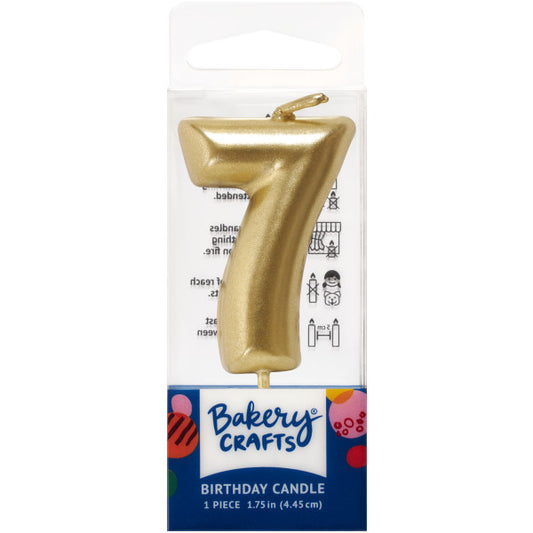 Mini Gold Number 7 Candle