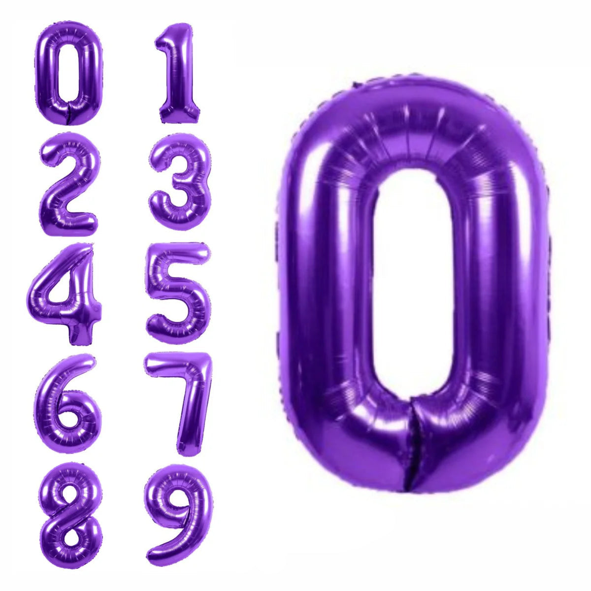 34in Purple Foil Number Balloons