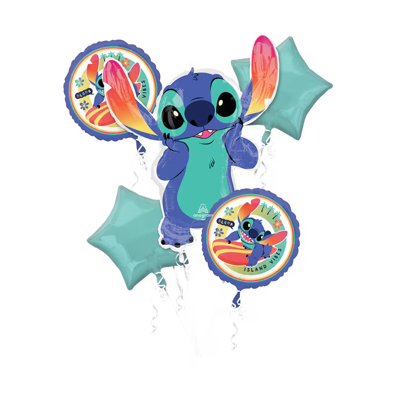 Stitch Birthday Foil Balloon Bouquet